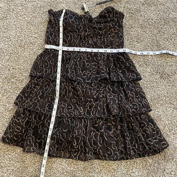 Guess Strapless Animal Leopard Print Dress medium - Picture 3 of 5